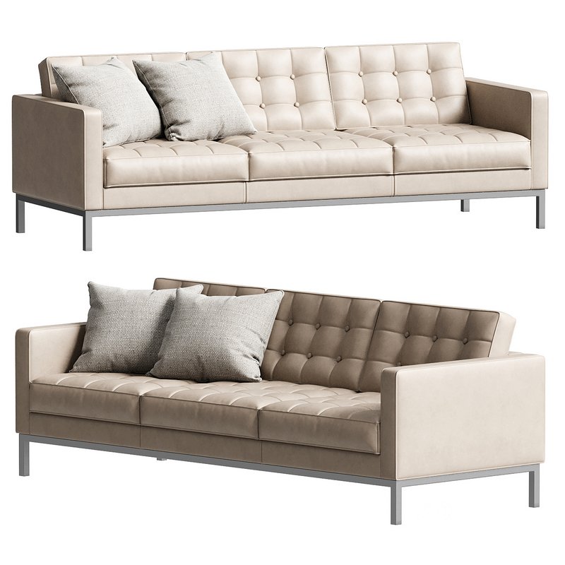 Knoll Florence Relax Three Seater Sofa Quilted Version Image 2