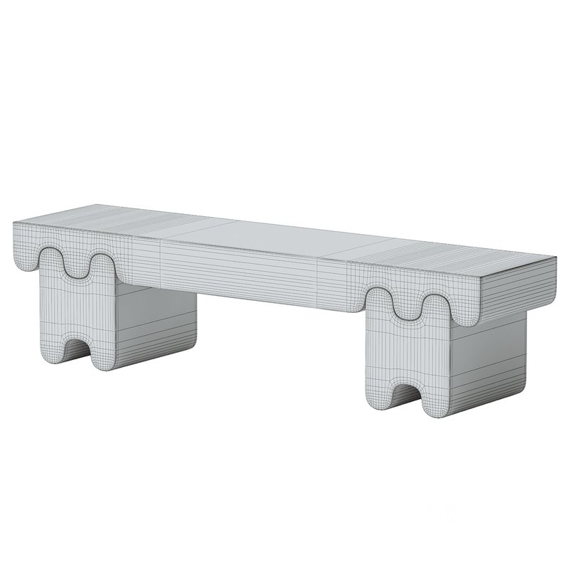 Ossicle Leather Bench Image 4