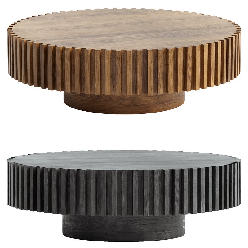 Oak Round Coffee Table Image 4