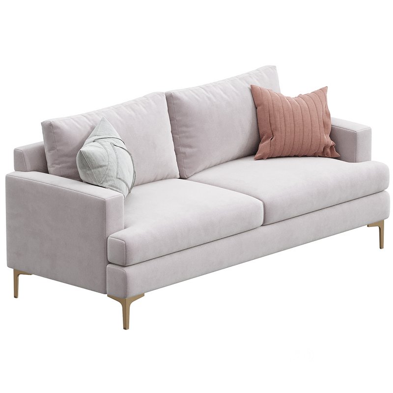 Tribeca Ivory Upholstered Sofa Image 2