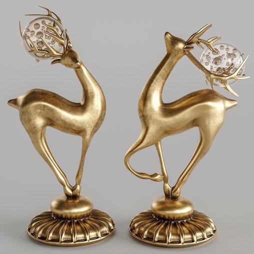 Nordic style crystal ball deer