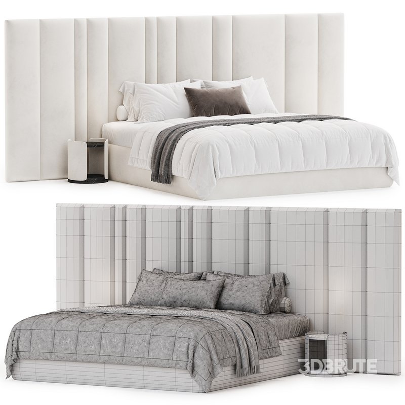 Desire bed with wide headboard Image 4