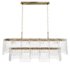 Rectangular pendant chandelier made of ribbed glass 164FA-33125 Garda Decor - Thumbnail 1