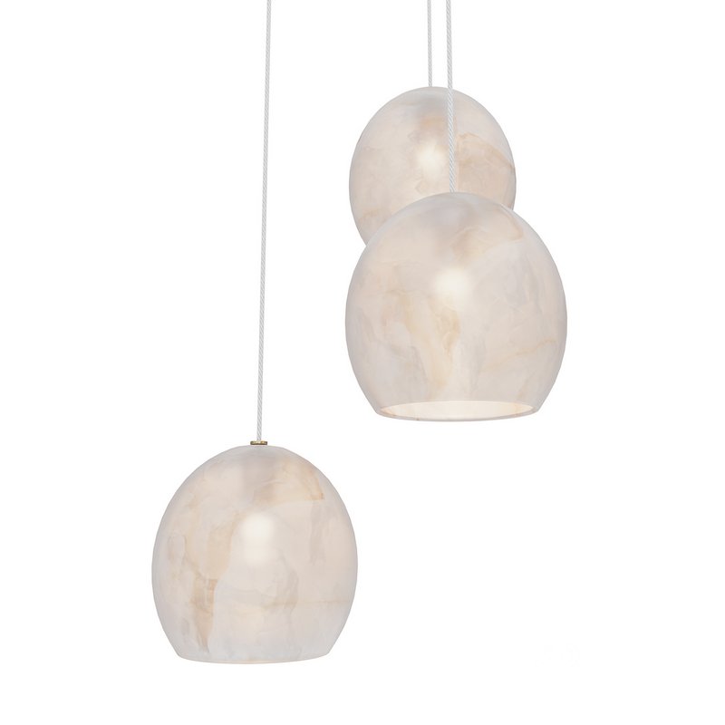 Lazio 3-Light Round Multi-Drop Pendant Currey Company Image 5
