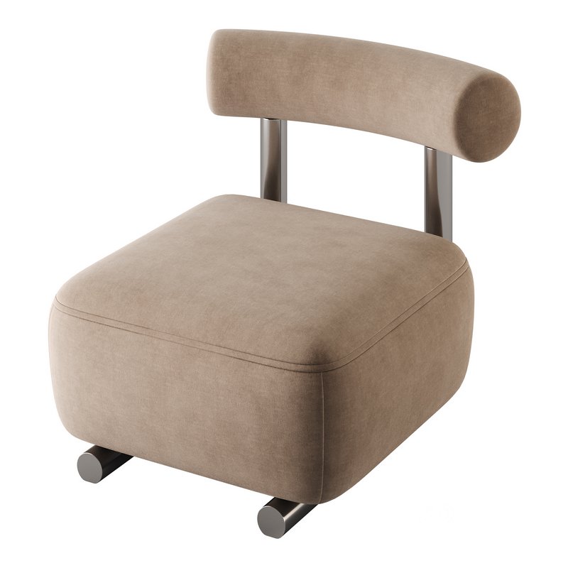 Modish Solid Color Foam Side Chair Image 6