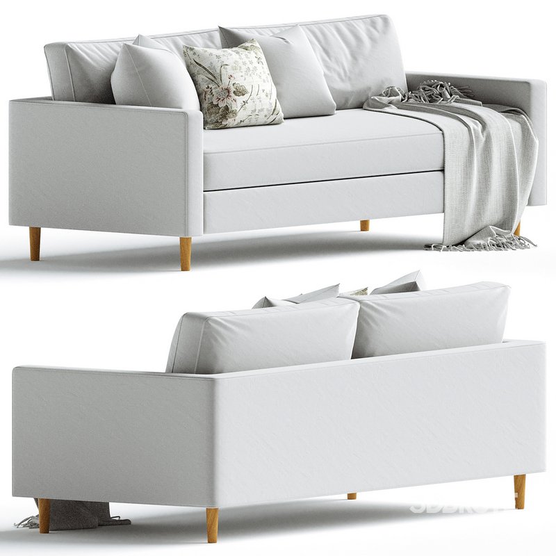 Harris Loft Sofa Wood Legs Image 2