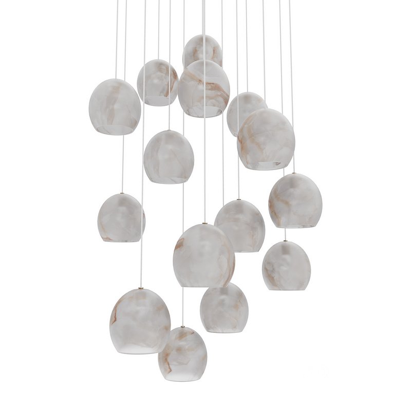 Lazio 15-Light Round Multi-Drop Pendant Currey Company Image 6