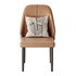 Bordered Sturdy Faux Leather Upholstered - Thumbnail 1