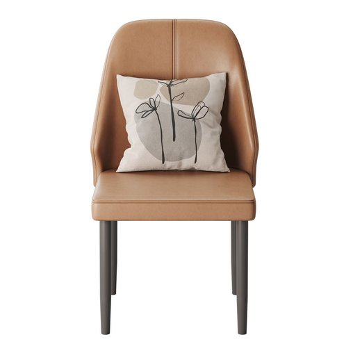 Bordered Sturdy Faux Leather Upholstered