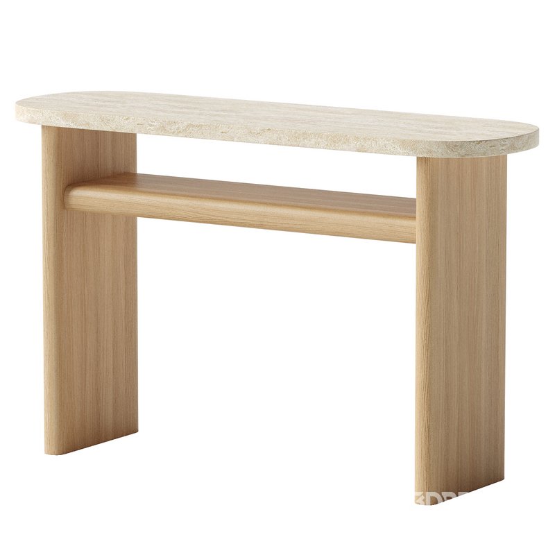 Travertine Marble Console Table Image 2