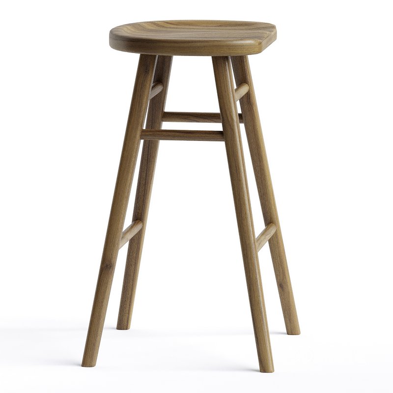 Scandinavian Style Timber Barstool Image 1