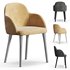 GIULIA GREY VELVET DINING ARMCHAIR - Thumbnail 1