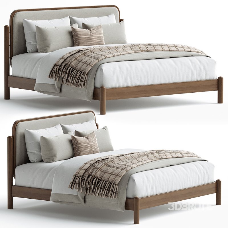 Caroline Smoked Oak Bed BurceDecor Image 1