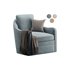 Wide Seat Lounge Swivel Arm Chair - Thumbnail 4