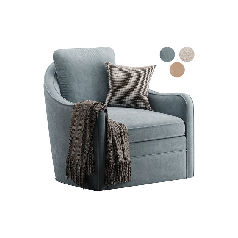 Wide Seat Lounge Swivel Arm Chair Image 4
