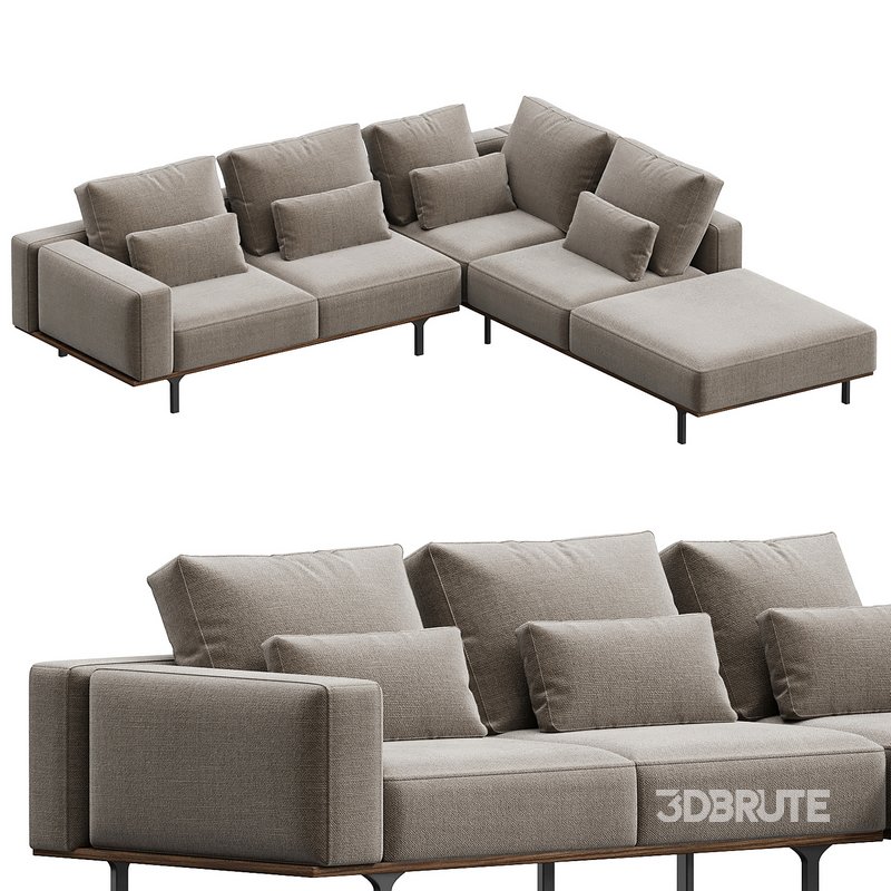 Bross Italian Sectional Sofa by Franco Ferri Image 4