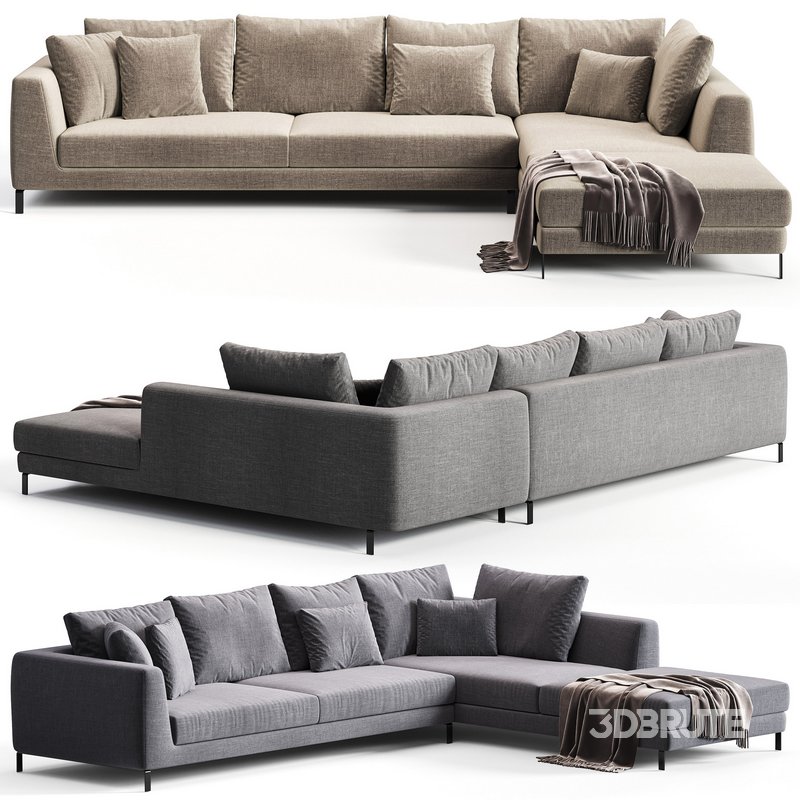 Ray Corner Sectional Sofa By B&B ITALIA Image 2