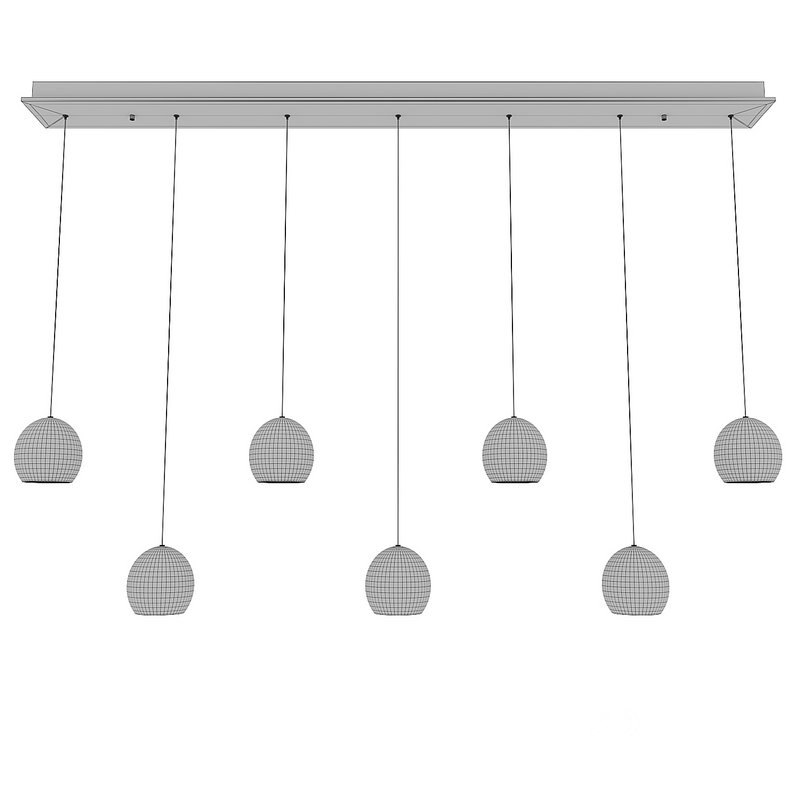 Lazio 7-Light Linear Multi-Drop Pendant Currey Company Image 2