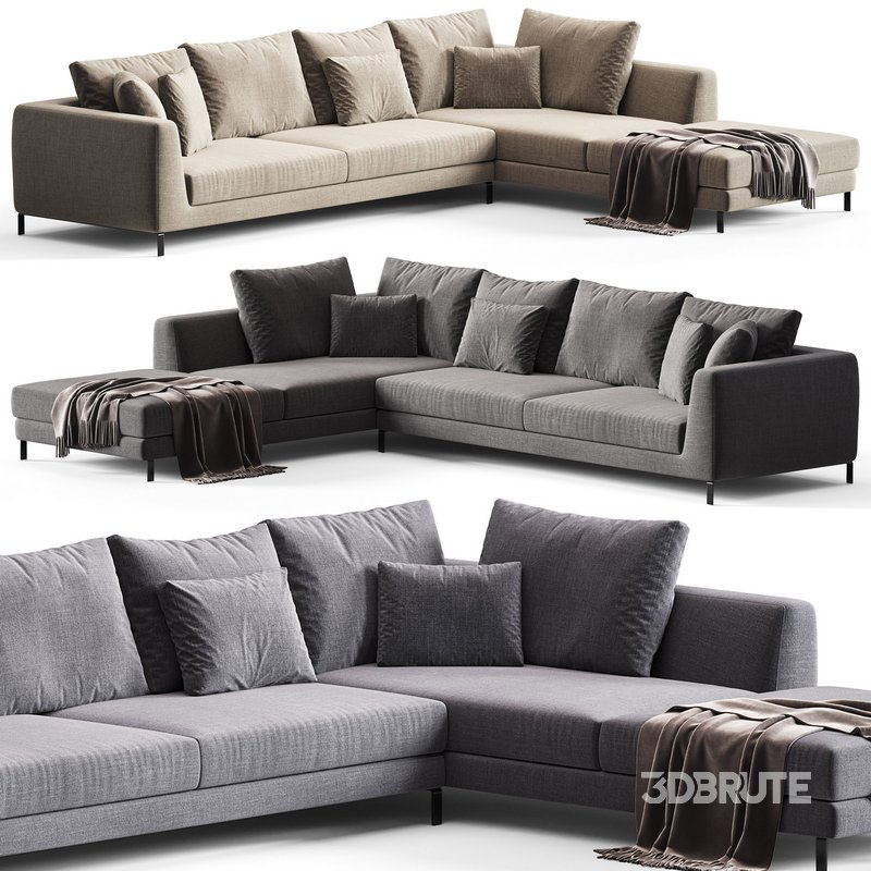 Ray Corner Sectional Sofa By B&B ITALIA Image 1