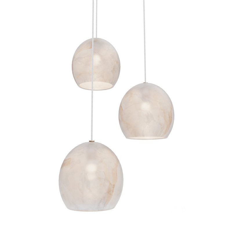 Lazio 3-Light Round Multi-Drop Pendant Currey Company Image 4
