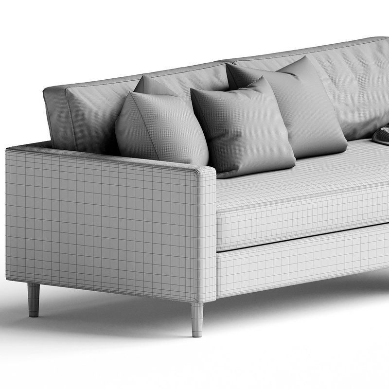 Harris Loft Sofa Wood Legs Image 3