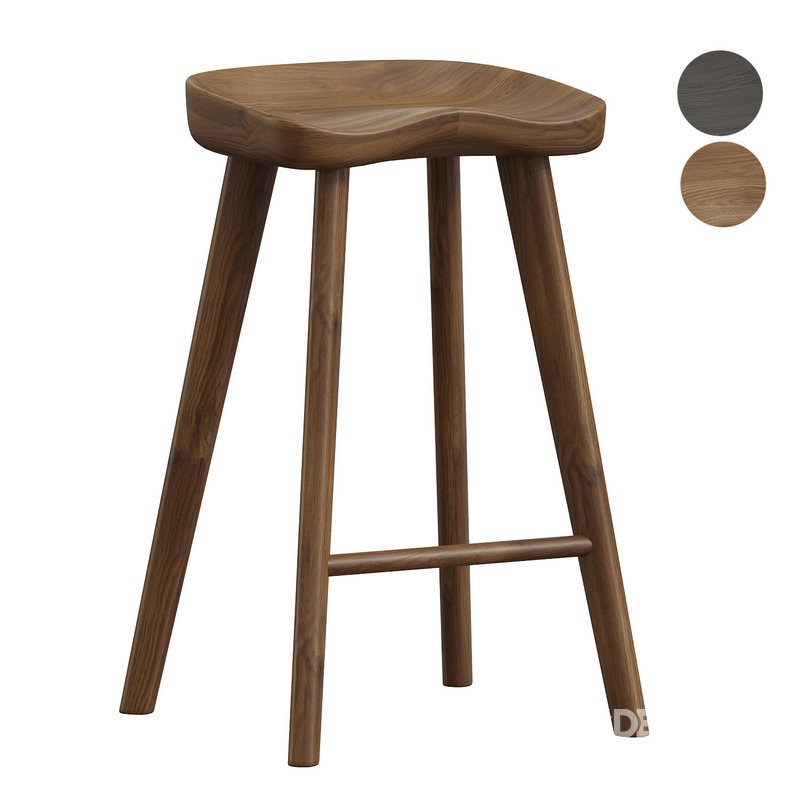 Bethan 65cm Wooden Bar stool Image 1