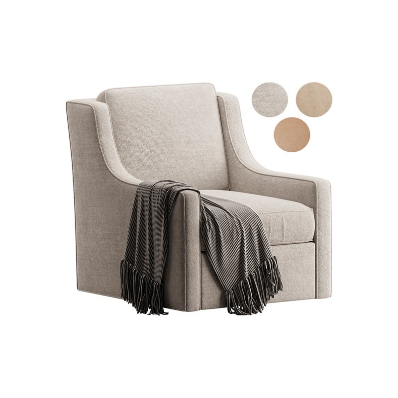 Patterned Swivel Lounge Chair Image 1