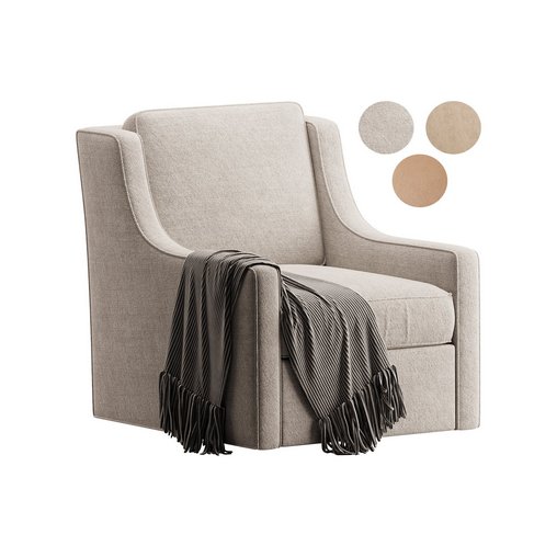 Patterned Swivel Lounge Chair