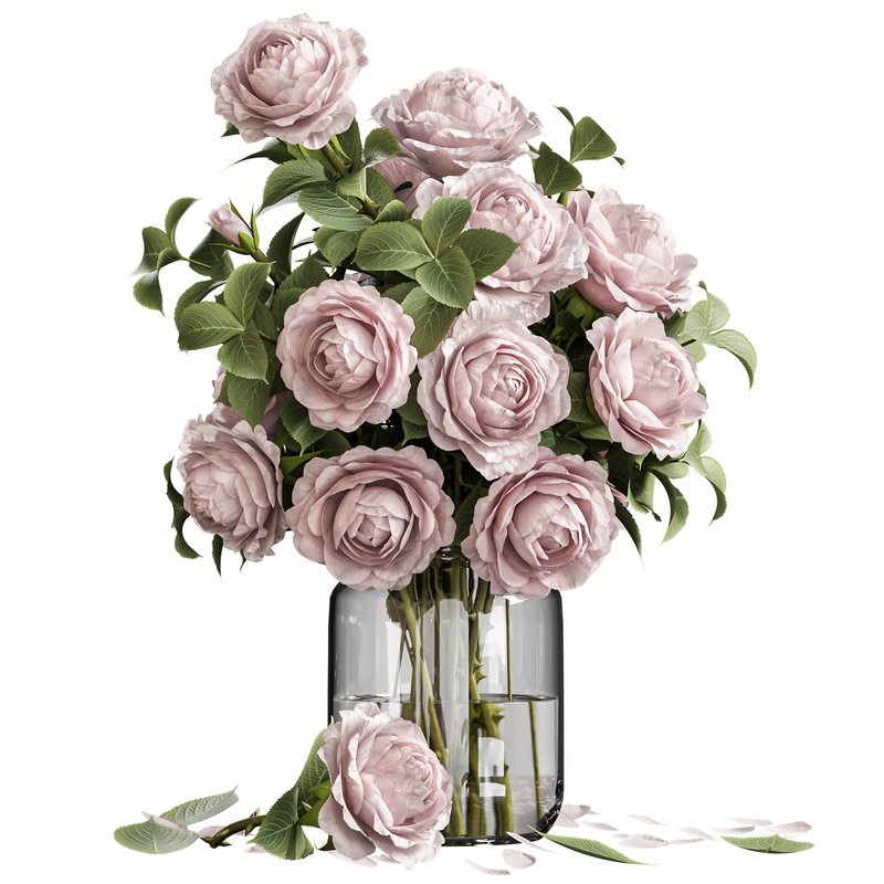 Peony Elegance in Glass Image 2