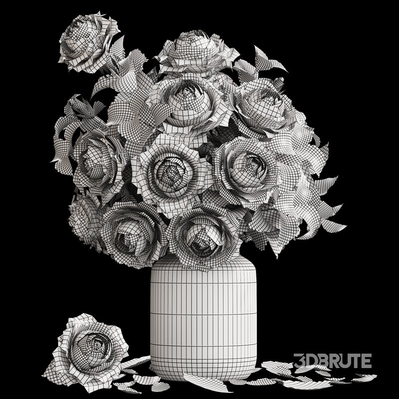 Peony Elegance in Glass Image 4