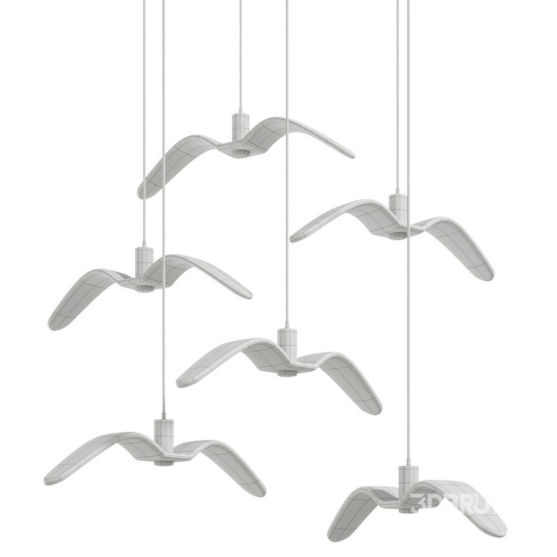 Hanging plastic Led Lamp Bird Image 6