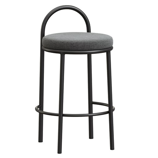 Mclean 63cm Black Frame Bar Stool