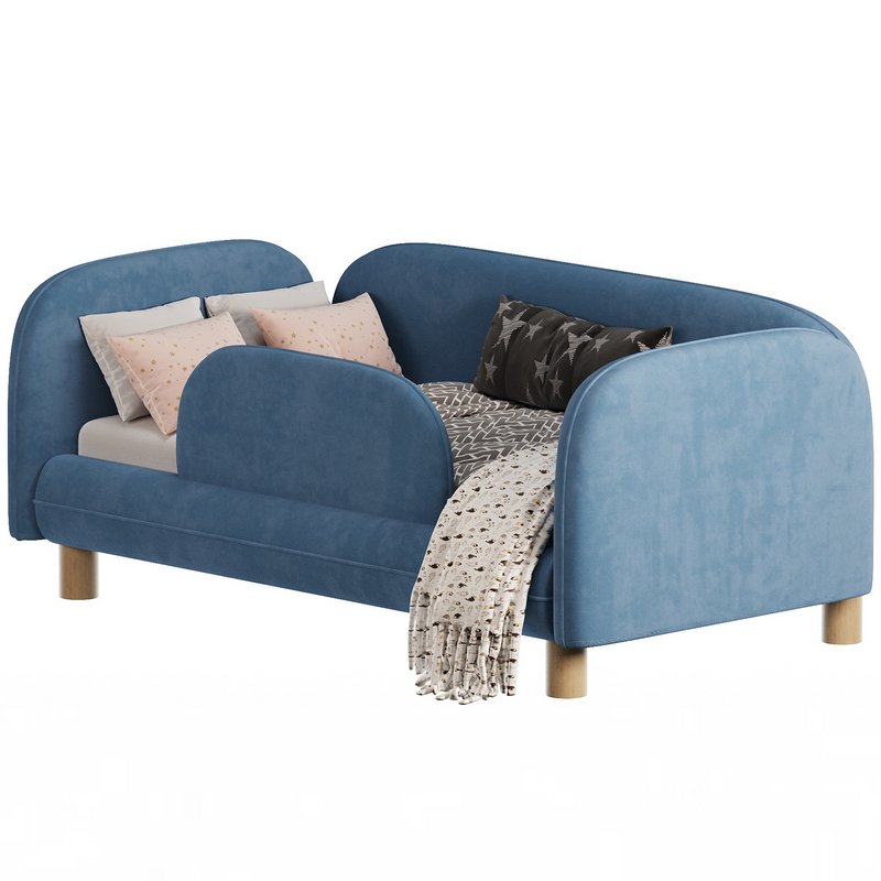 Childrens bed Debbie 1 80 Velvet Blue Image 6