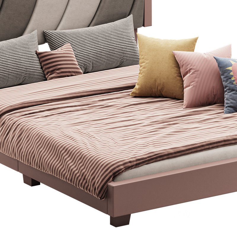 Boyd Sleep Bree Upholstered Faux Leather Platform Bed Image 9