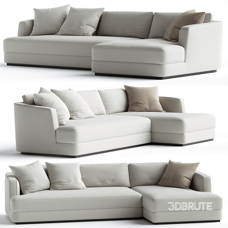 Flexform Barret Sectional Sofa Designer Roberto Lazzeroni Image 1