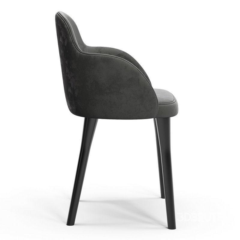 GIULIA GREY VELVET DINING ARMCHAIR Image 9