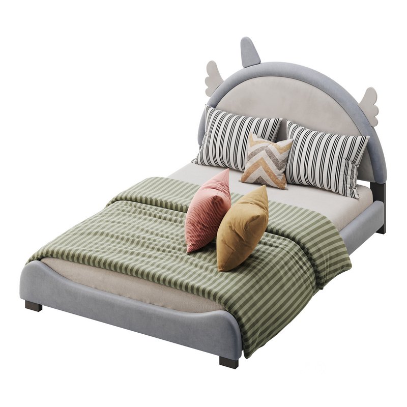 Full Size PU Leather Upholstered Princess Bed Image 7