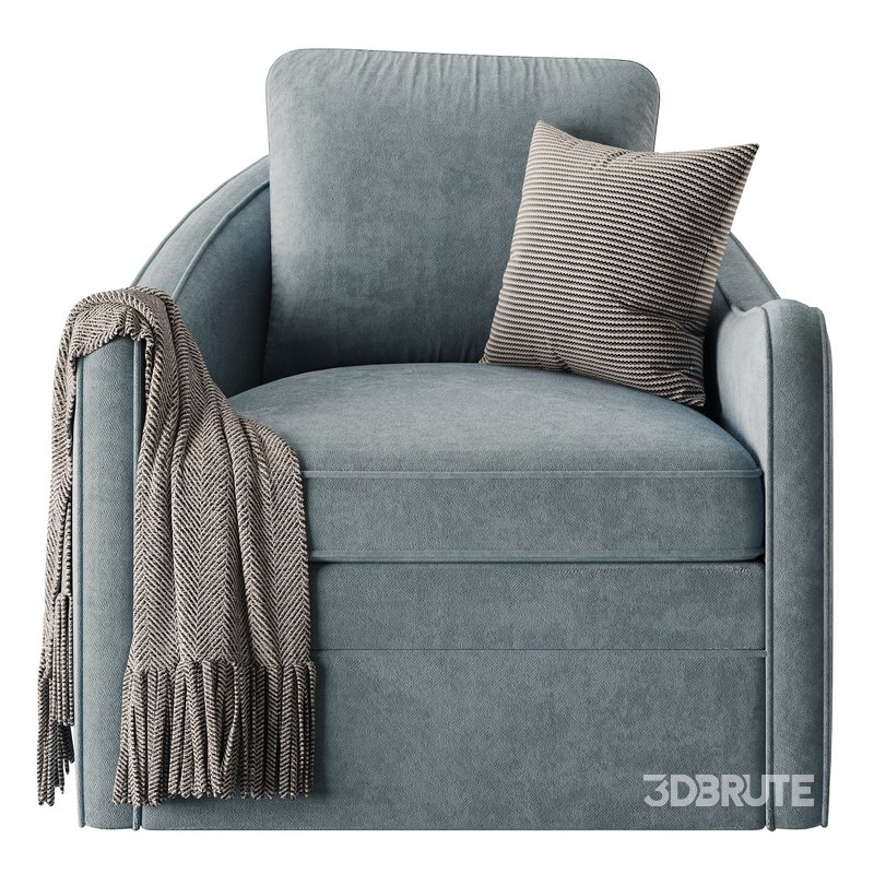 Wide Seat Lounge Swivel Arm Chair Image 3