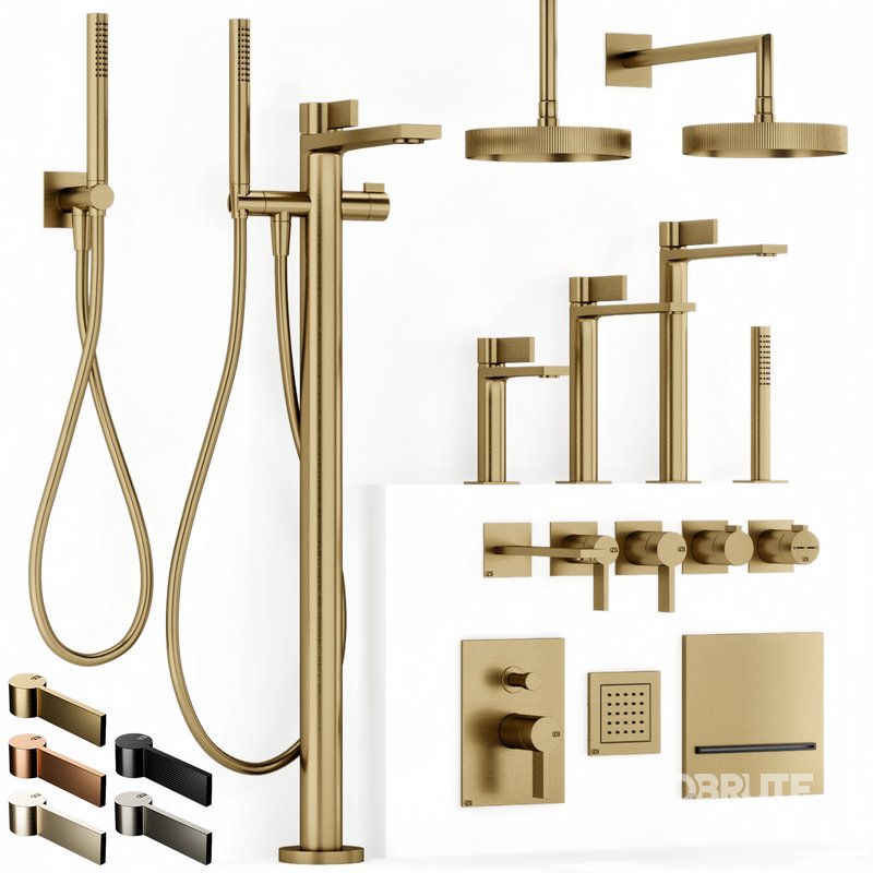 Gessi inverso rigato bathroom faucet set Image 2