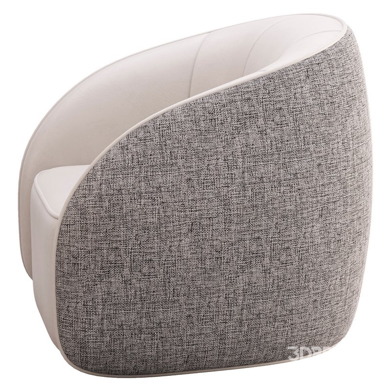 BeigeRed Leather Sofa Chair Image 2