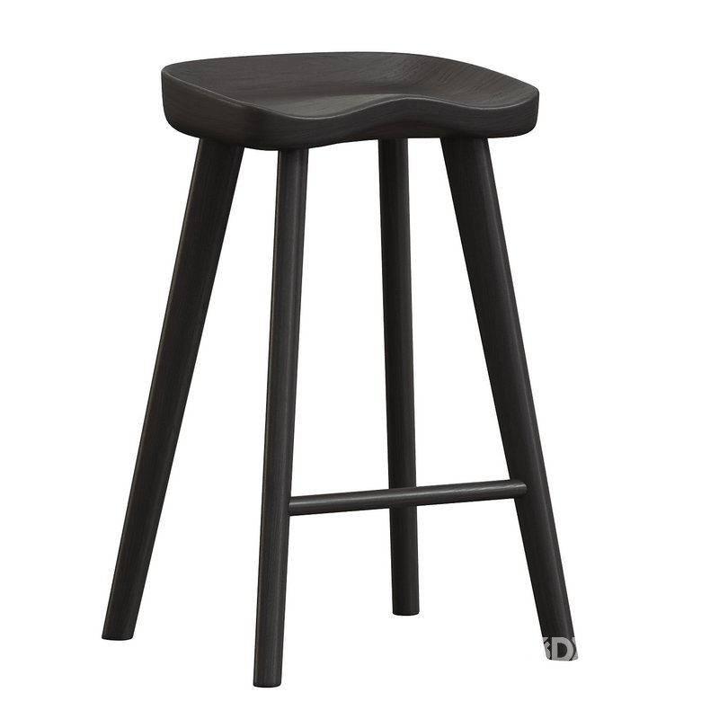 Bethan 65cm Wooden Bar stool Image 2