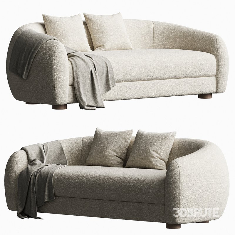 Laszlo 80 Ivory Boucle Loveseat Image 3