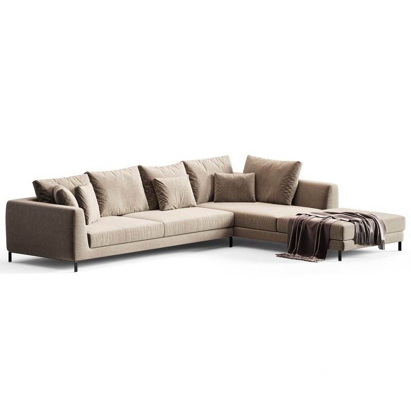 Ray Corner Sectional Sofa By B&B ITALIA Image 6