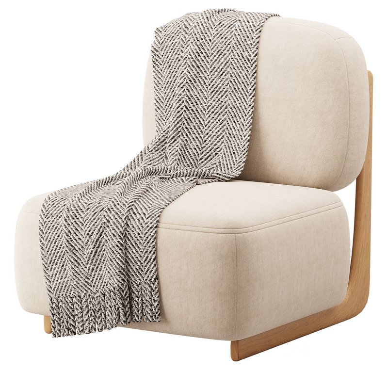 Modern Simple Style Cherry Wood Side Chair Image 2