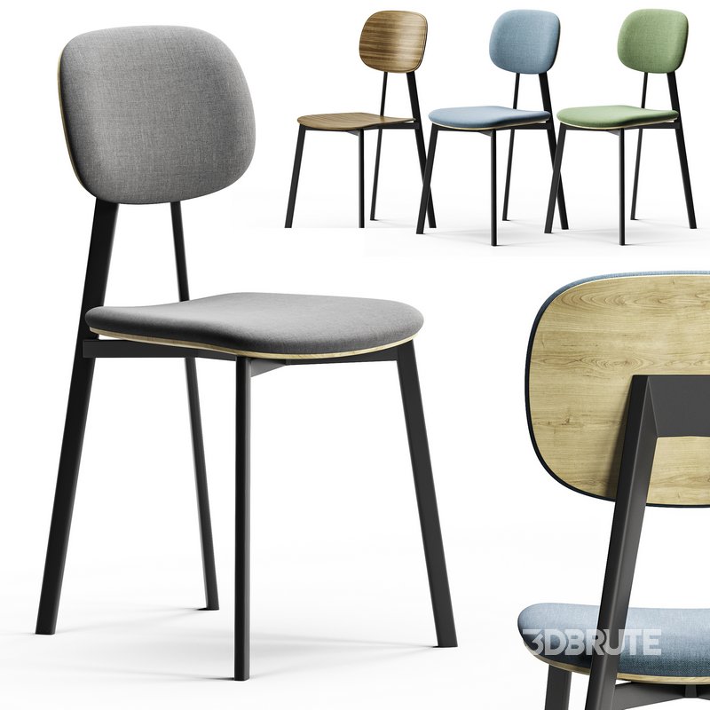 Lollipop Young Fabric And Wood Chairs By Diotti Image 1