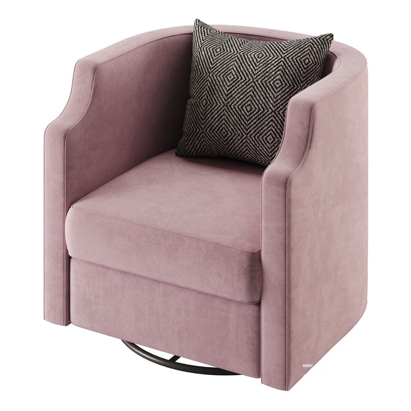 Infinity Swivel Barrel Chair Blue Image 6