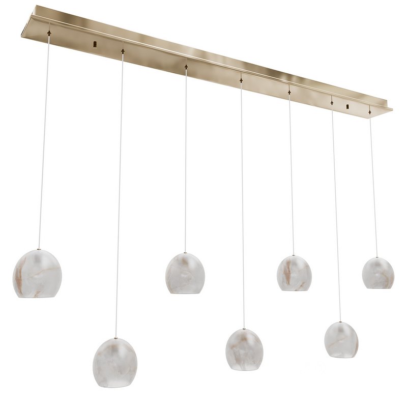 Lazio 7-Light Linear Multi-Drop Pendant Currey Company Image 4
