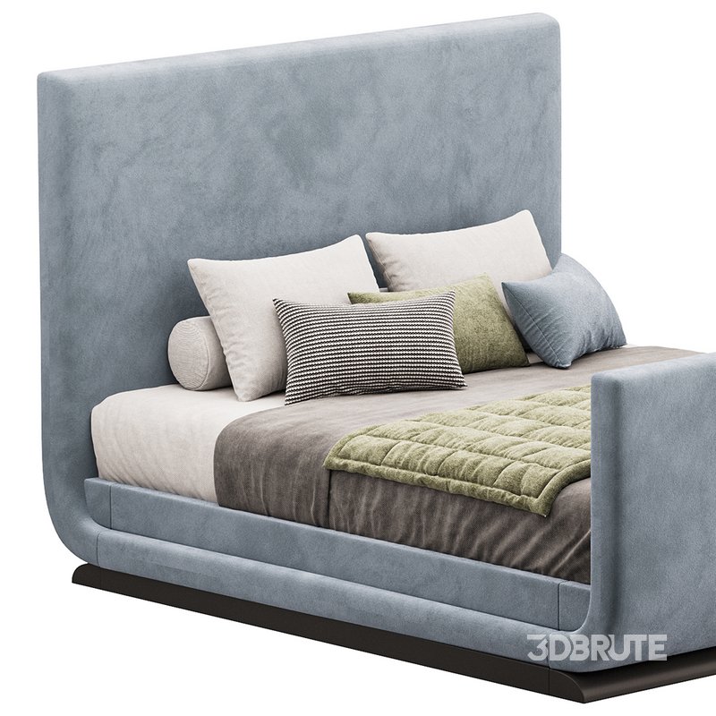 Double bed with upholstered headboard Image 10