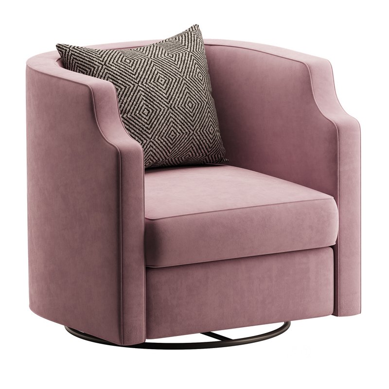 Infinity Swivel Barrel Chair Blue Image 3