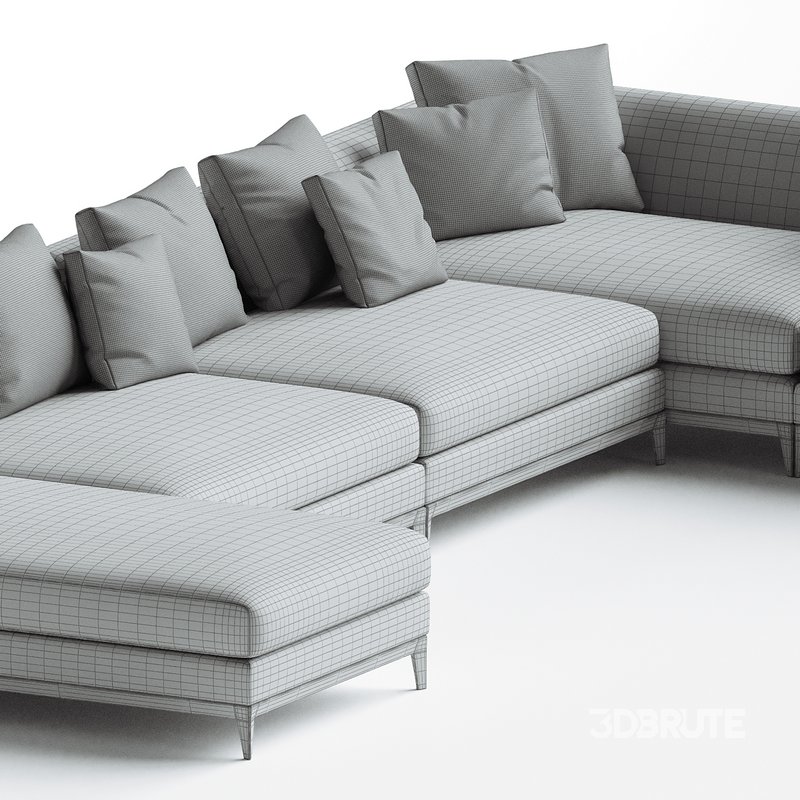 WESTON Sofa Flexform Designer Roberto Lazzeroni Image 4